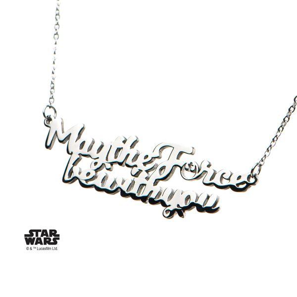 INOX 'Star Wars' May the Force Be With You - Bar Necklace - Click Image to Close